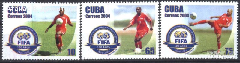 Чисти марки Спорт Футбол 100 години FIFA 2004 от Куба, снимка 1