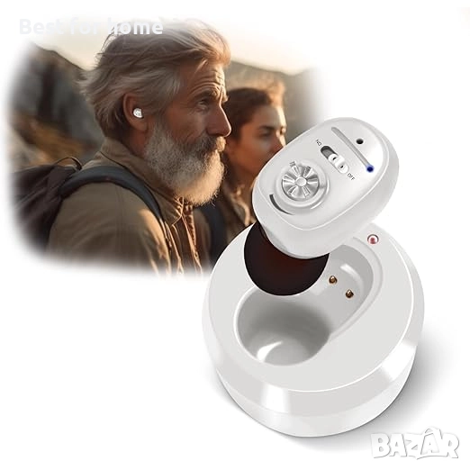 Слухов апарат Britzgo, до 40 часа живот на батерията, с преносима чанта за зареждане, снимка 1