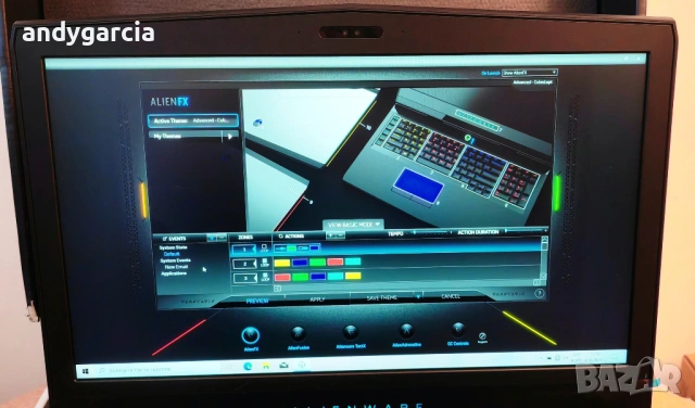 Dell Alienware 17 R4/Intel Core i7-7820HK/NVidia GTX 1080 8GB 190W/16GB RAM/512GB SSD/QHD IPS 120hz, снимка 13 - Лаптопи за игри - 53535131