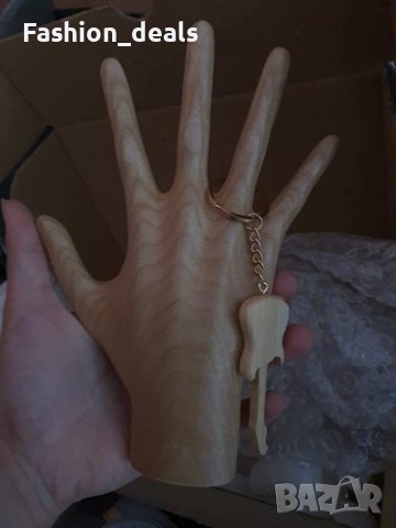 Нова дървена стойка за бижута манекен ръка пръстени поставка пръстен, снимка 7 - Други - 40364523