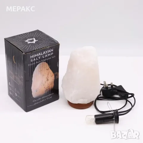Лампа от хималайска кристална сол с основа, снимка 3 - Настолни лампи - 56224321