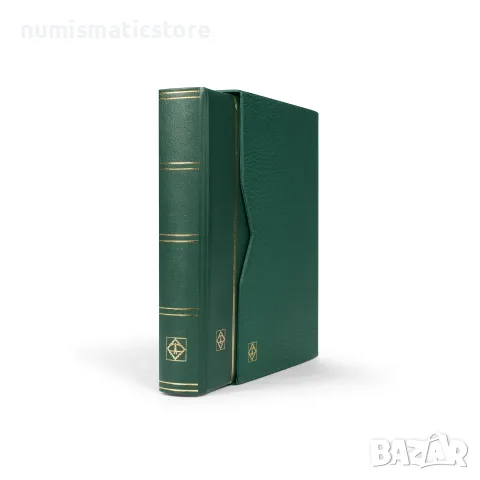 Leuchtturm Premium албум за марки LUX 32 черни листа+кутия зелен цвят
