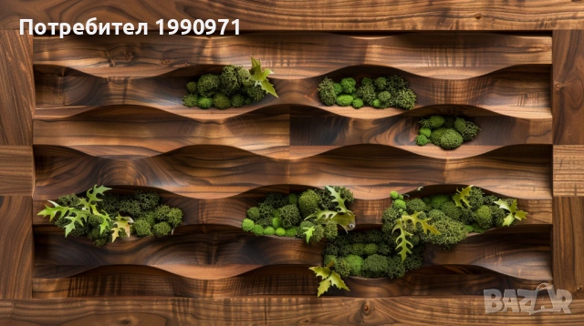 Стенен декор - пано. Ествествена дървесина с исландски мъх. Изработка по поръчка., снимка 17 - Декорация за дома - 53726848