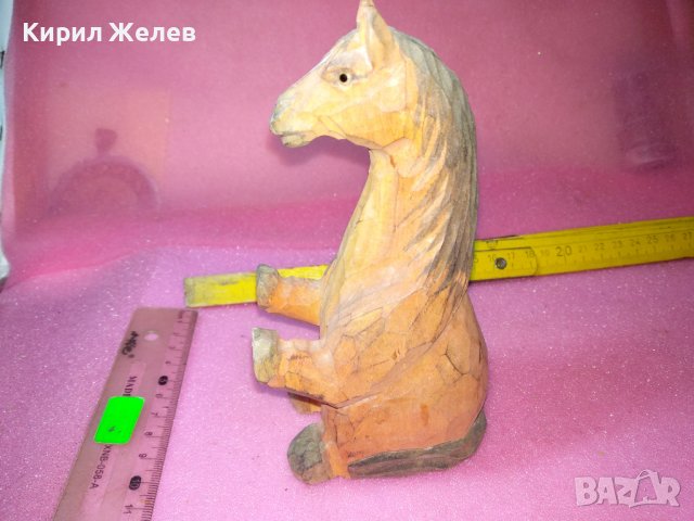 СТАРА КОЛЕКЦИОНАРСКА ДЪРВЕНА ФИГУРКА КОНЧЕ РЪЧНА ИЗРАБОТКА 42846