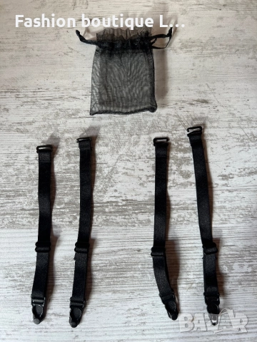 Комплект от 4 броя черни жартиери в торбичка 🖤