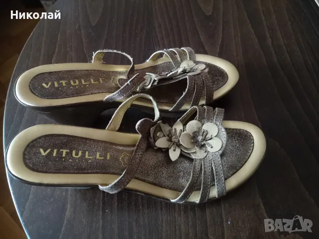 Италиански Дамски сандали от естествена кожа