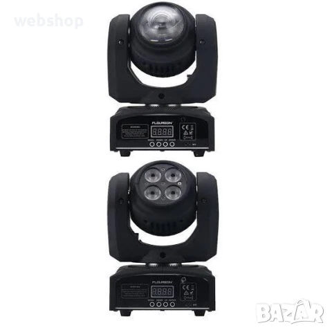 Професионален Дискотечен прожектор с 4 диода, Проектор Double Face Moving Head Light, 40w, снимка 4 - Друга електроника - 50502758