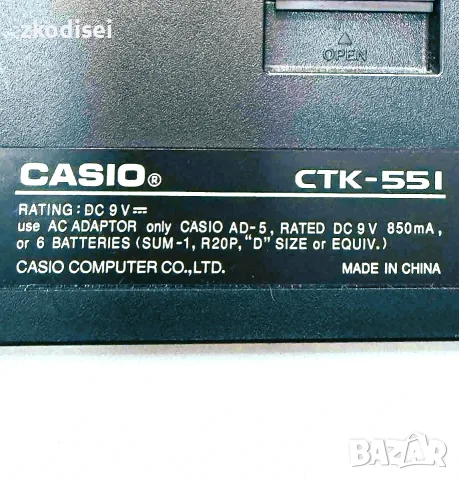 Синтезатор CASIO-CTK-551, снимка 3 - Синтезатори - 55950705