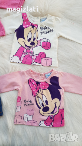 Блуза дънки и жилетка Мини Маус 0-3 месеца, снимка 2 - Комплекти за бебе - 36276904