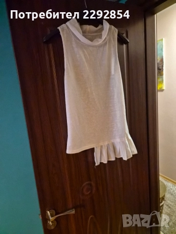 Enita бяла блуза от две части