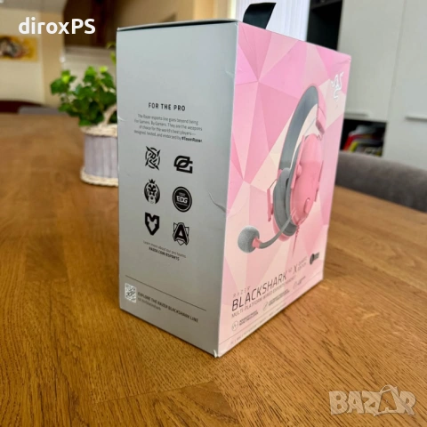 Razer BlackShark V2 X Quartz Edition (Розови), снимка 2 - Слушалки и портативни колонки - 53155235