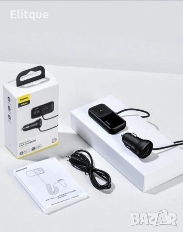 USB Зарядно устройство и трансмитер за кола с цифров дисплей