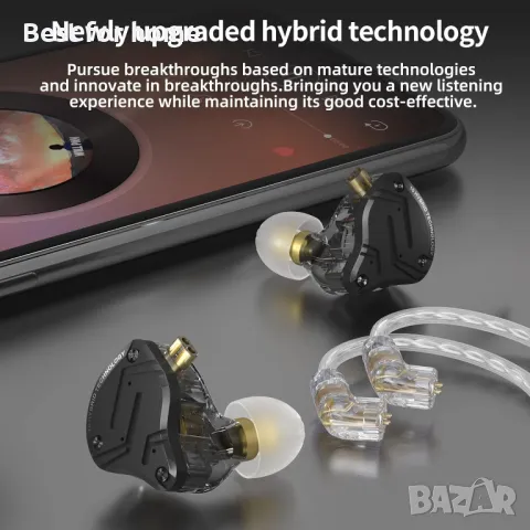 Модернизирани слушалки за поставяне в ушите KZ ZS10 PRO X , снимка 6 - Слушалки и портативни колонки - 49846499