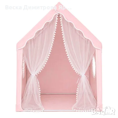 Розова детска палатка къща за стая, снимка 8 - Играчки за стая - 55832773