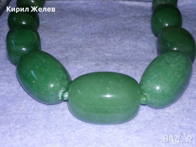 МАСИВНО СТИЛНО ФЕШЪН АРТ ХЕНД МЕЙД КОЛИЕ ОГЪРЛИЦА от ЮВЕЛИРНО ШЛИФОВАН ЗЕЛЕН АХАТ КАМЪНИ 34703, снимка 14 - Колиета, медальони, синджири - 39193111