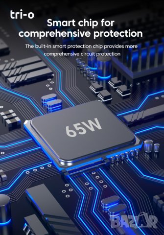 Olaf 65W 5 USB порта + 1 Type-c зарядно устройство, снимка 8 - Оригинални зарядни - 41786937