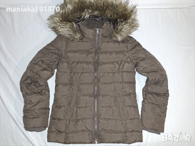 Tommy Hilfiger Womens Hooded Down Jacket (S) дамско пухено яке (пухенка)