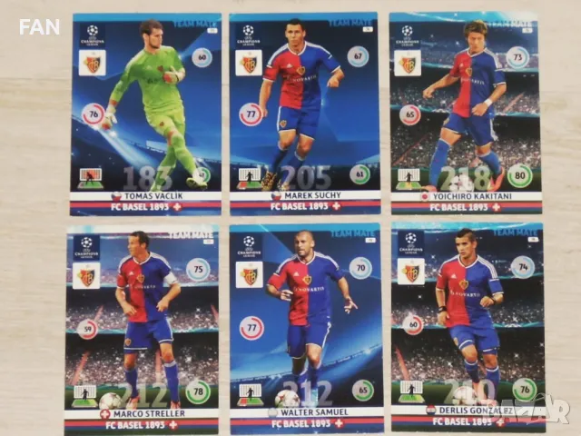 Комплект от 50 бр. футболни карти Панини /PANINI/ от Шампионска лига сезон 2014/15 Барселона, Шалке, снимка 8 - Фен артикули - 40022346