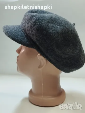 Дамска филцова шапка каскет,лукс 150, снимка 3 - Шапки - 48015523