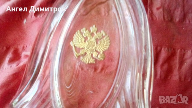 Руска империя стъклена гарафа , снимка 2 - Колекции - 41882803