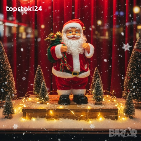 Танцуващ Дядо Коледа с музика и светлини – празнично настроение у дома, снимка 2 - Други стоки за дома - 52351990
