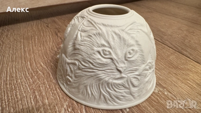 Разкошен чаен свещник, котенца–Фин порцелан!, снимка 8 - Сервизи - 53057546
