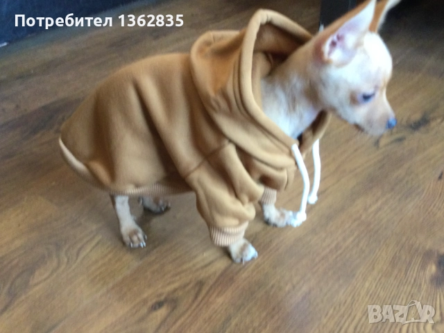 НОВ топъл кафяв суичър за куче от Италия размер S и M, снимка 5 - За кучета - 51972493