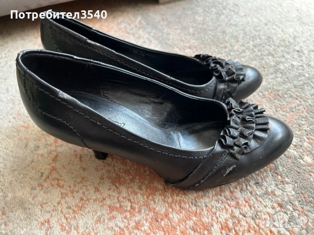 Дамски черни обувки на ток, снимка 6 - Дамски обувки на ток - 51681350