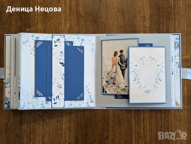 Сватбен албум, ръчно изработен албум за сватба, сватбена картичка, снимка 6 - Подаръци за сватба - 53475167