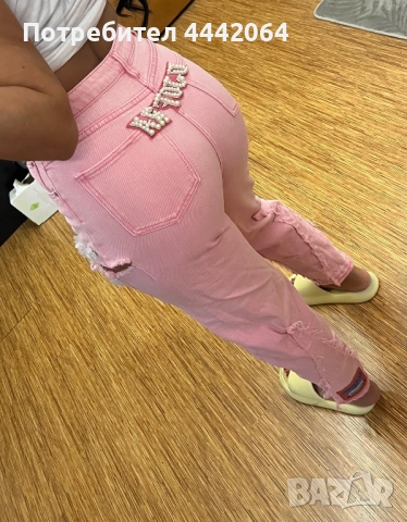 Бебешко розово дънки на Джофра, снимка 6 - Дънки - 51880452