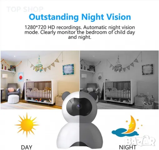 WLAN камера IP камера 1080P Upstartech, снимка 4 - IP камери - 48631169