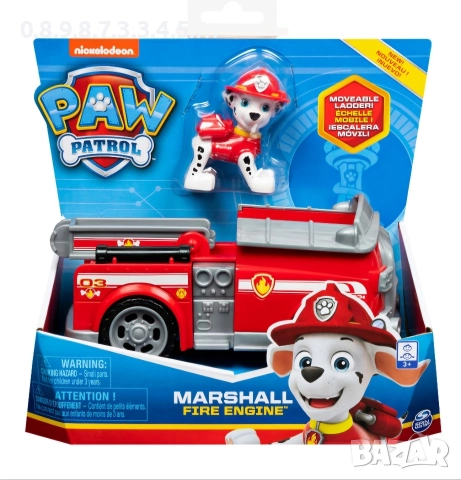 Пес Патрул Paw Patrul пожарната кола на Маршал, снимка 4 - Коли, камиони, мотори, писти - 52679597