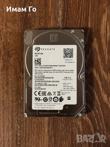 Seagate BarraCuda 4TB – 2.5” SATA HDD (15mm) за Mini PC / NAS / Storage, снимка 5 - Твърди дискове - 52530987