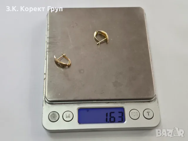 Дамски златени обеци 14К 585 / 1,63 гр., снимка 8 - Обеци - 55854284