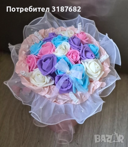 Букет от рози!, снимка 2 - Изкуствени цветя - 52390342