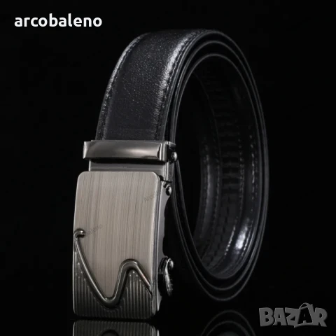 Мъжки кожени колани от изкуствена кожа с метална катарама 120см, 12 модела , снимка 9 - Колани - 51058285