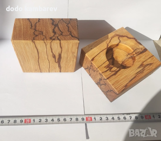 Дървени свещници, снимка 4 - Други - 53630234