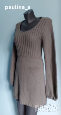 Два броя / Сива сезонна рокля тип туника с буфон ръкави , снимка 3 - Рокли - 34205125