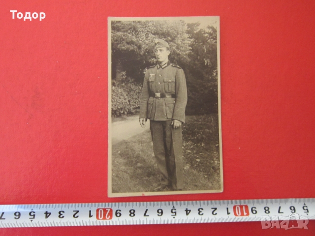 Стара снимка немски войник 3 Райх 24, снимка 2 - Колекции - 36044021