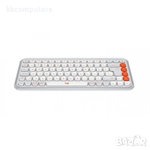 Logitech Pop Icon Keys Безжична Клавиатура, Бяла, снимка 2 - Клавиатури и мишки - 52558307
