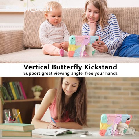 Нов Защитен Удароустойчив калъф за деца за таблет iPad Пеперуда Айпад, снимка 4 - Друга електроника - 36026866