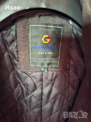 Мъжко палто CROWNLIN - XL - Като ново, снимка 3 - Палта - 53176423