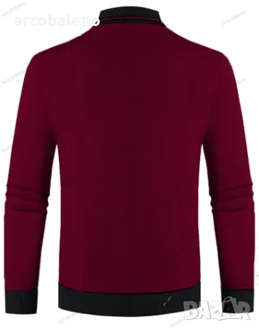 Мъжки втален пуловер с дълги ръкави, 4цвята , снимка 5 - Пуловери - 43317195