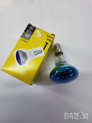 Цветна крушка, цветна лампа малък цокъл Е14 - синя, снимка 2 - Друга електроника - 39596552