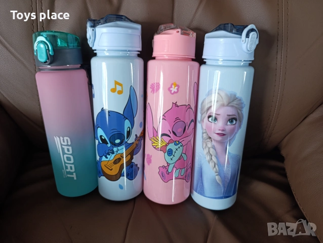 Шише за вода Лило и Стич Lilo and Stitch Бутилка за вода Стич, Бутилка Frozen Замръзналото кралство , снимка 7 - Ученически пособия, канцеларски материали - 51328257