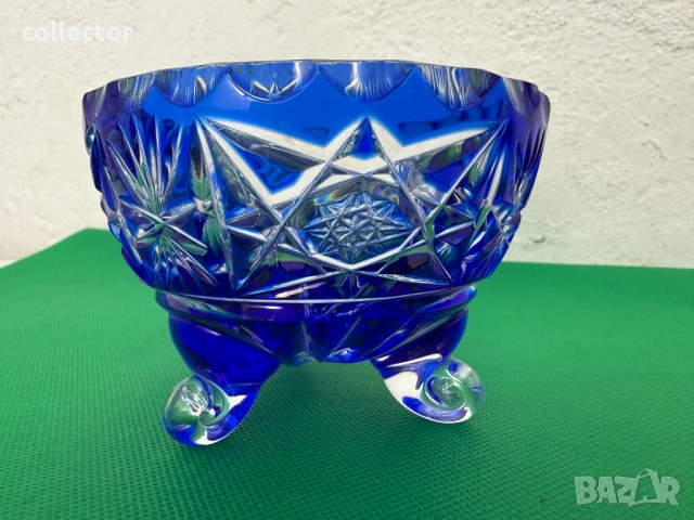Кристална "БОХЕМСКА" - купа / захарница. №7601, снимка 6 - Антикварни и старинни предмети - 52366452