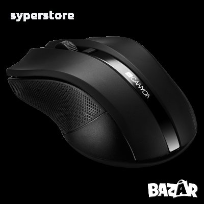 Мишка Безжична CANYON CNE-CMSW05 1600dpi 4btns 2.4GHz Черна Wireless Optical Mouse, снимка 2 - Клавиатури и мишки - 34648937