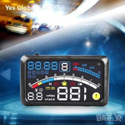 Keenso F4 5.5" HUD дисплей KMH/MPH 12V, снимка 4 - Аксесоари и консумативи - 53618065