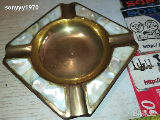 МЕСИНГОВ ПЕПЕЛНИК ОТ АНГЛИЯ 2007251923LCHERY, снимка 5 - Антикварни и старинни предмети - 51084231