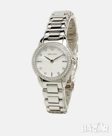 Чисто нов дамски часовник Emporio Armani Watch Mia, сив цвят